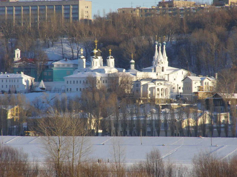 Монастырь на берегу Оки Нижний Новгород