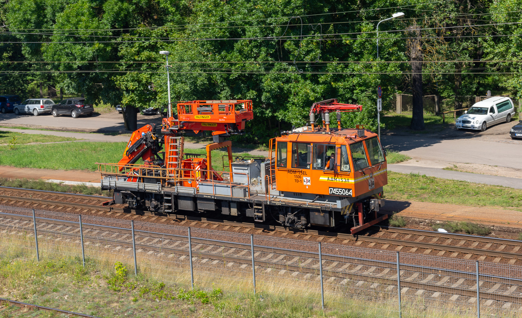 Catenary maintenance vehicle ADM-1.5EL Латвия Рига станция ADM-1.5EL