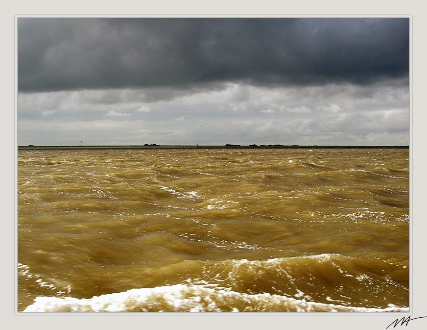 Море штормит 2 шторм, море, Waddenzee, Нидерланды