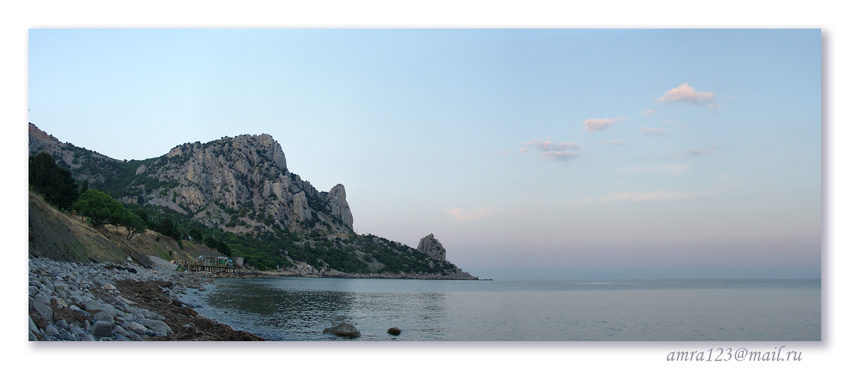 Залив море, залив, Крым, гора Кошка