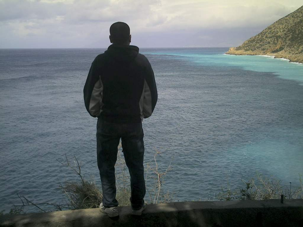 Syria. Sea Mediterranean. Near to Kessab. Syria, near Armenian village. Sea Mediterranean.