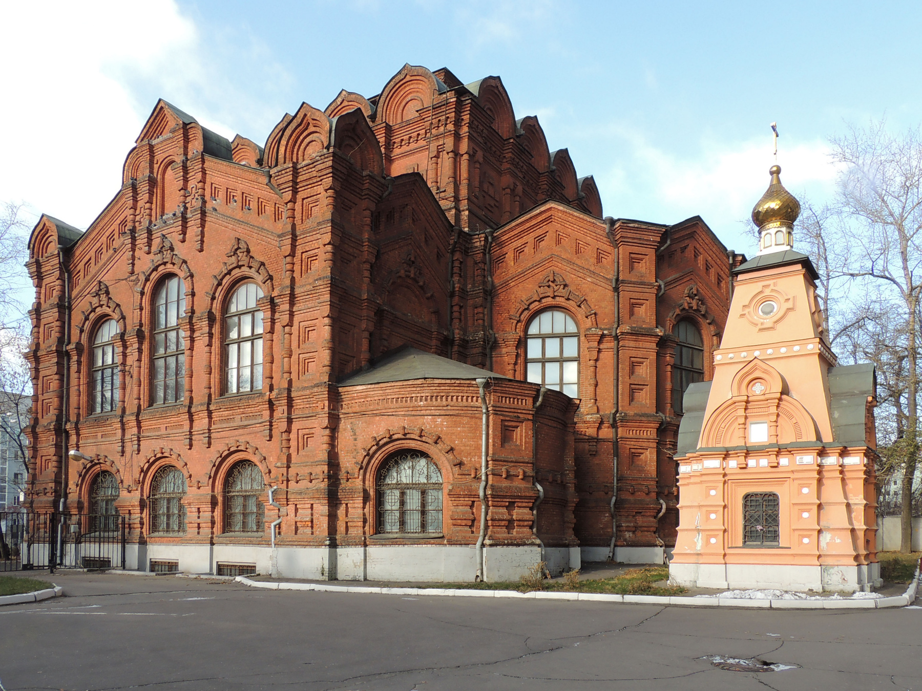 Церковь Спаса Всемилостивого быв. Скорбященского монастыря. архитектура храм церковь собор монастырь Скорбященский Москва город Новослободская улица история часовня