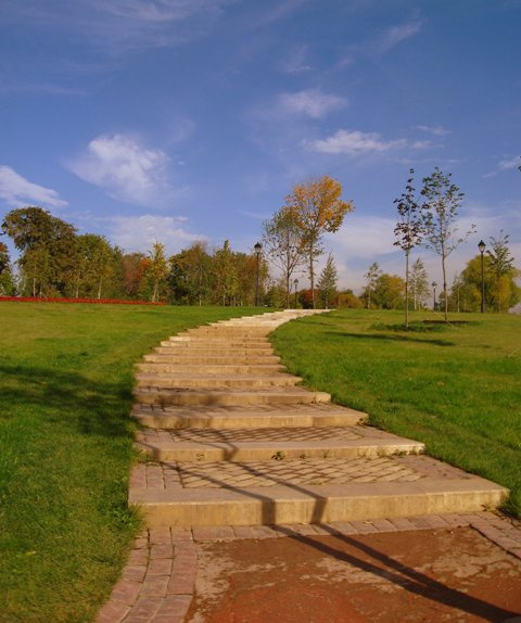 дорога в облака Царицыно. Парк. Осень