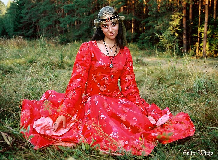 Эльхана девушка, солнце, лес, закат
