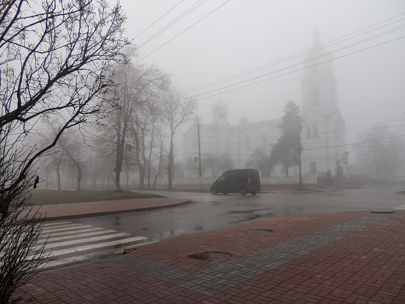 *** пейзаж город.туман