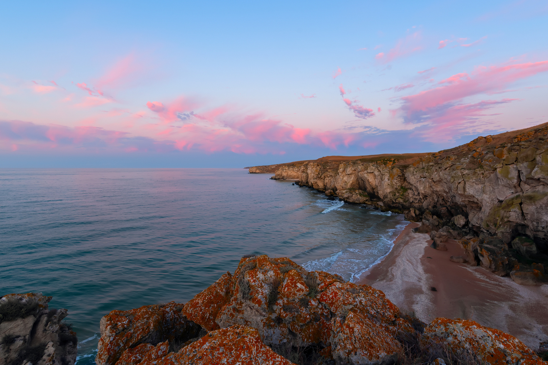вечерний пляж пейзаж море закат пляж