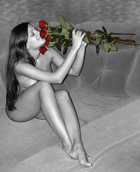 With Roses Девушка, розы
