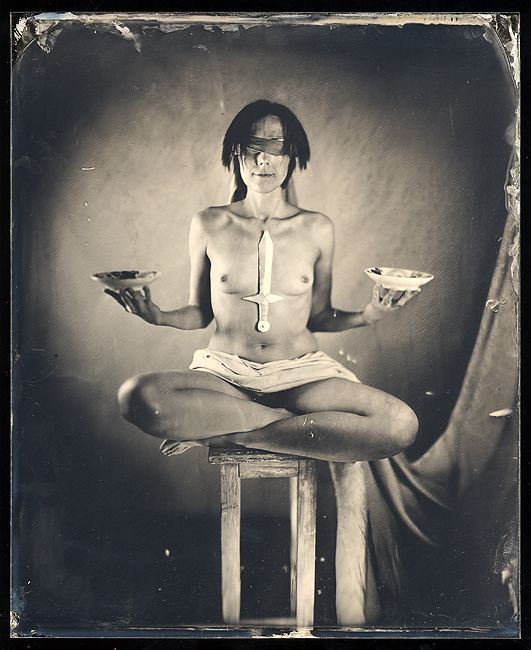 Чаепитие Фемиды Ambrotype     wet-plate     collodion