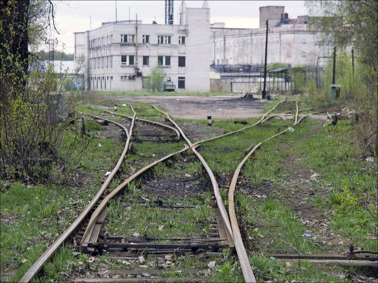 На распутье Кушелевка железная_дорога путь рельсы стрелка