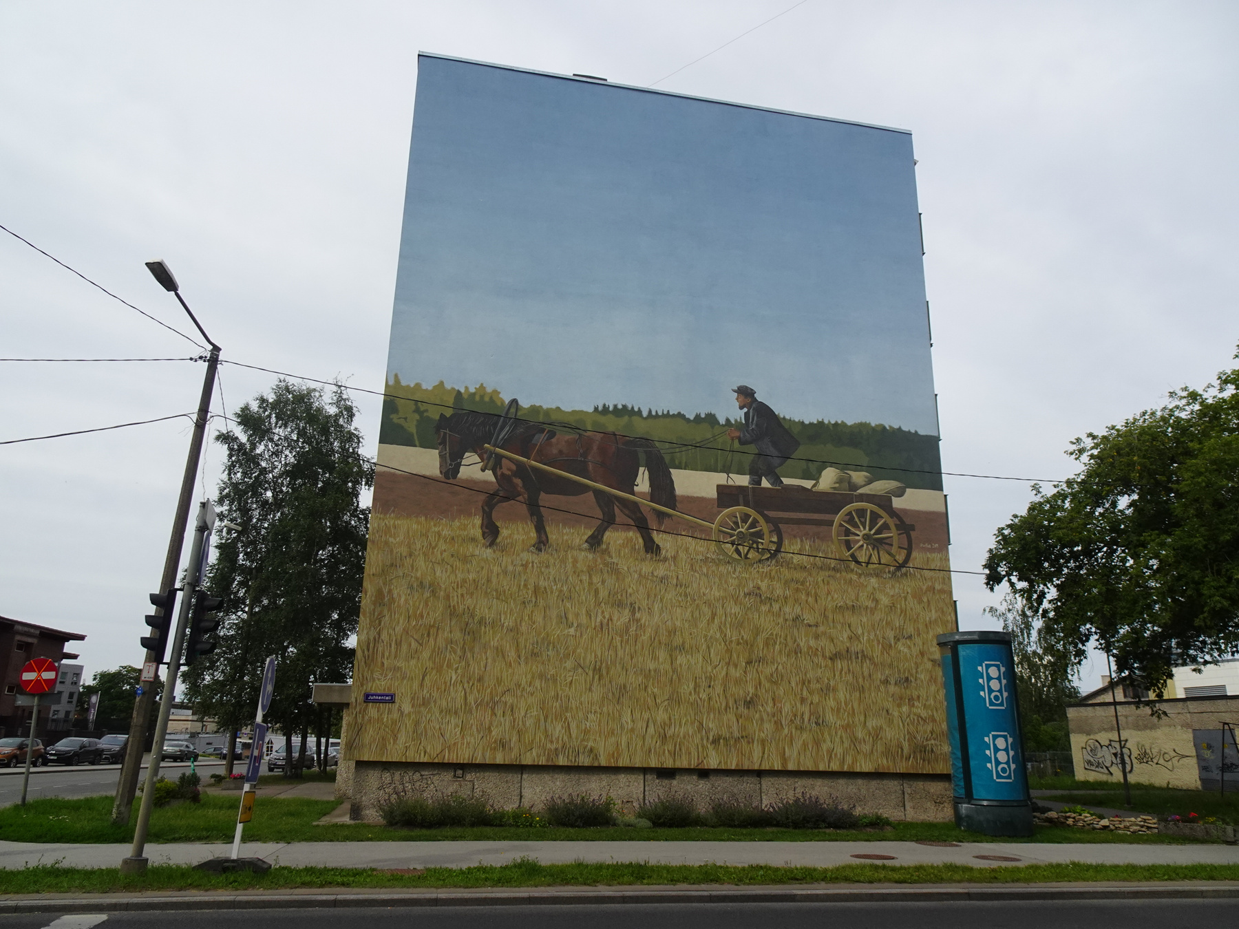 Телега с лошадью. Таллин Эстония. Таллин
