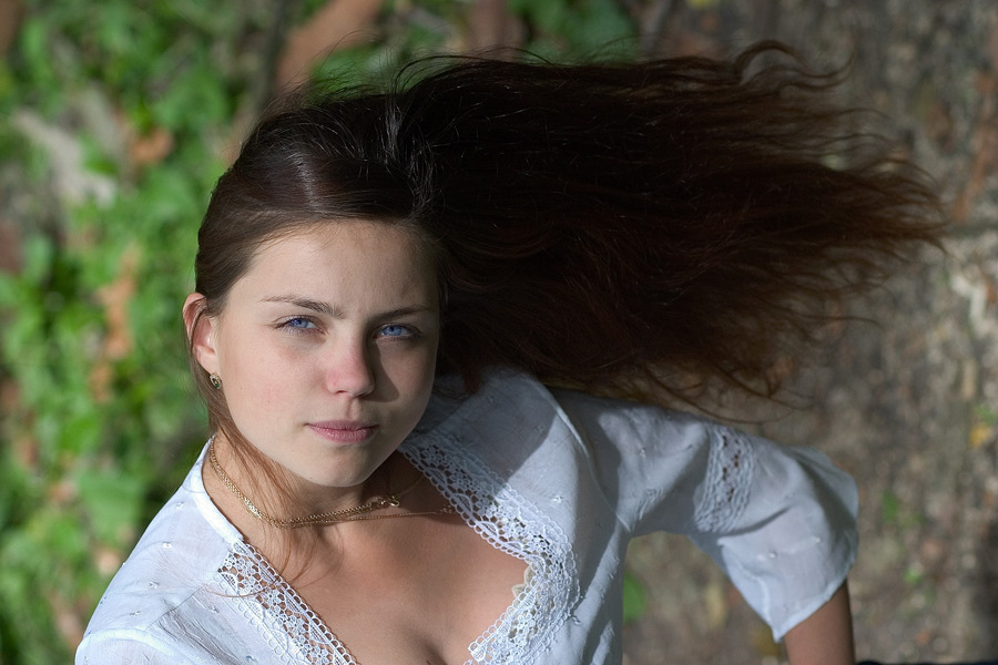 very provocative cleavage This story about one small russian girl who wanted to become the big actress ...