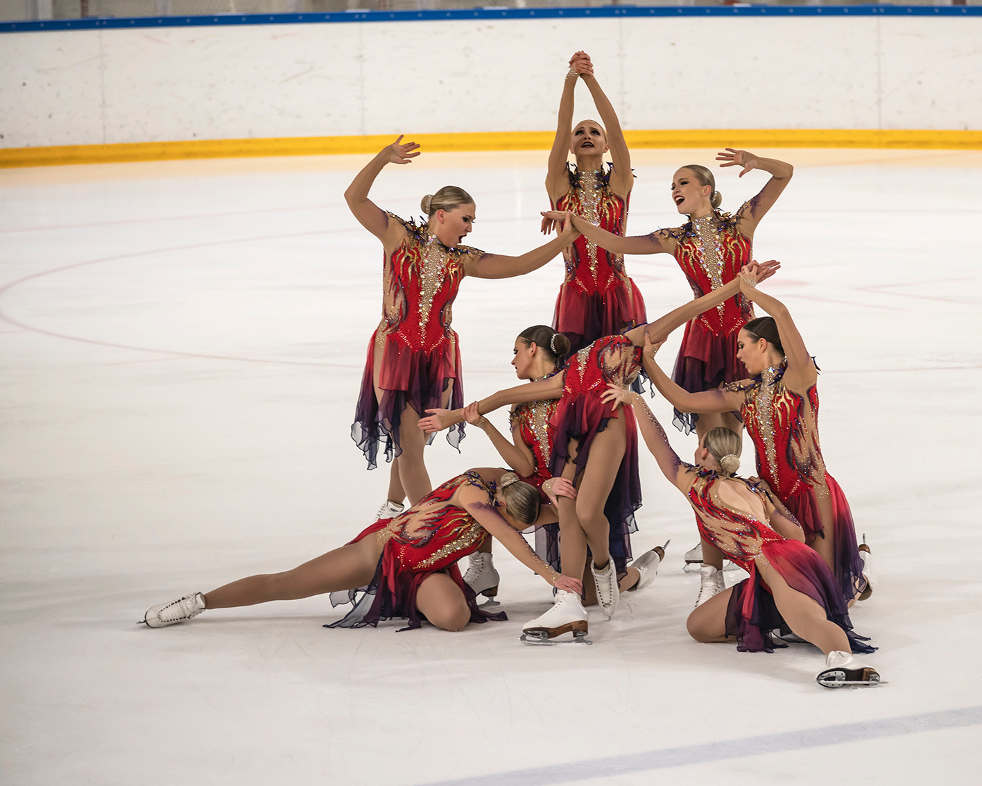 Amber Cup Riga 2022. Sinhronized skating. Germany. Sweden. Finlandia. Estonia. Lithuania Latvia. 