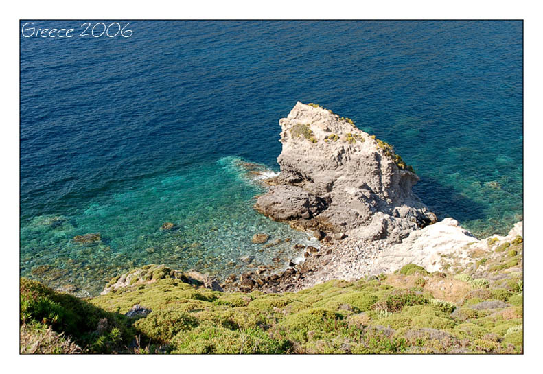 Главные цвета море, греция, берег, скалы