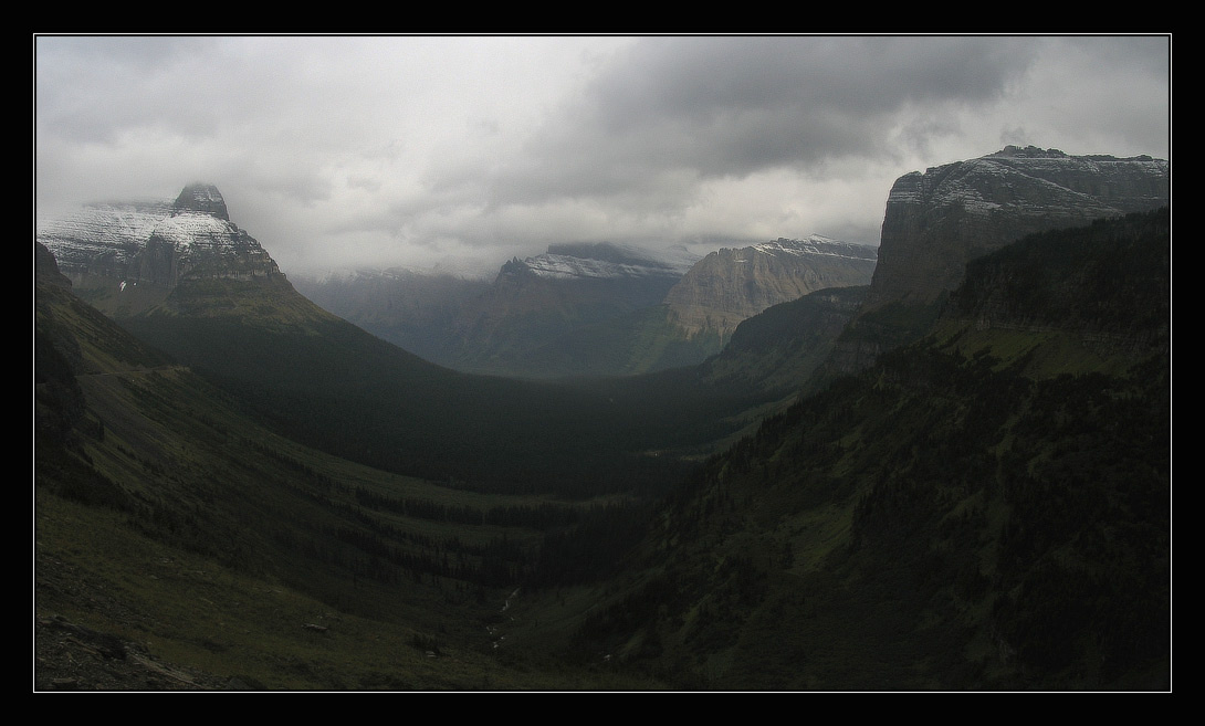 ...наутро лето кончится... Монтана перевал Логан снек тучи горы Going to the sun road