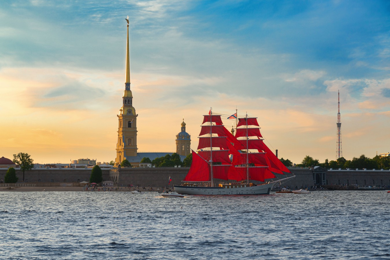 Июньский вечер петербург июнь белые ночи закат нева небо алые паруса