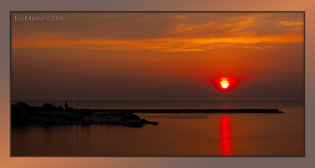 Красный закат [Red sunset] Крым Севастополь весна море бухта закат Crimea Sevastopol spring sea bay sunset