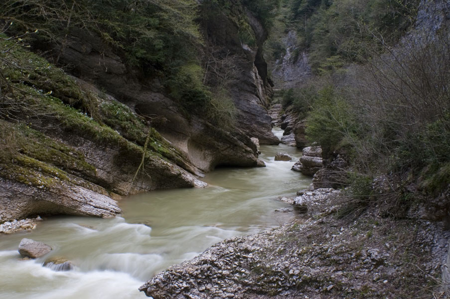 Гуамское ущелье Горы, река, природа, Кавказ, вода