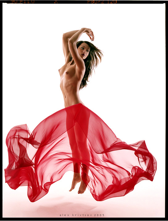 Red flower. Air dance/ 2005 red flower air dance nude