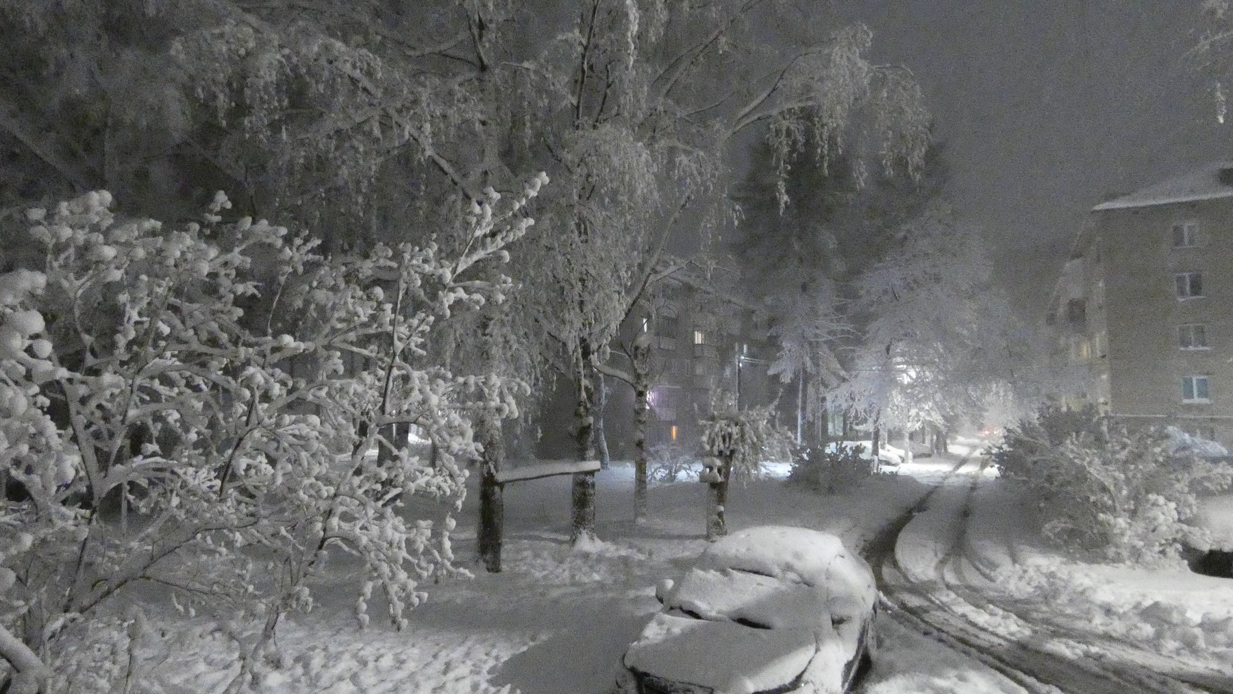 Снег в конце апреля 