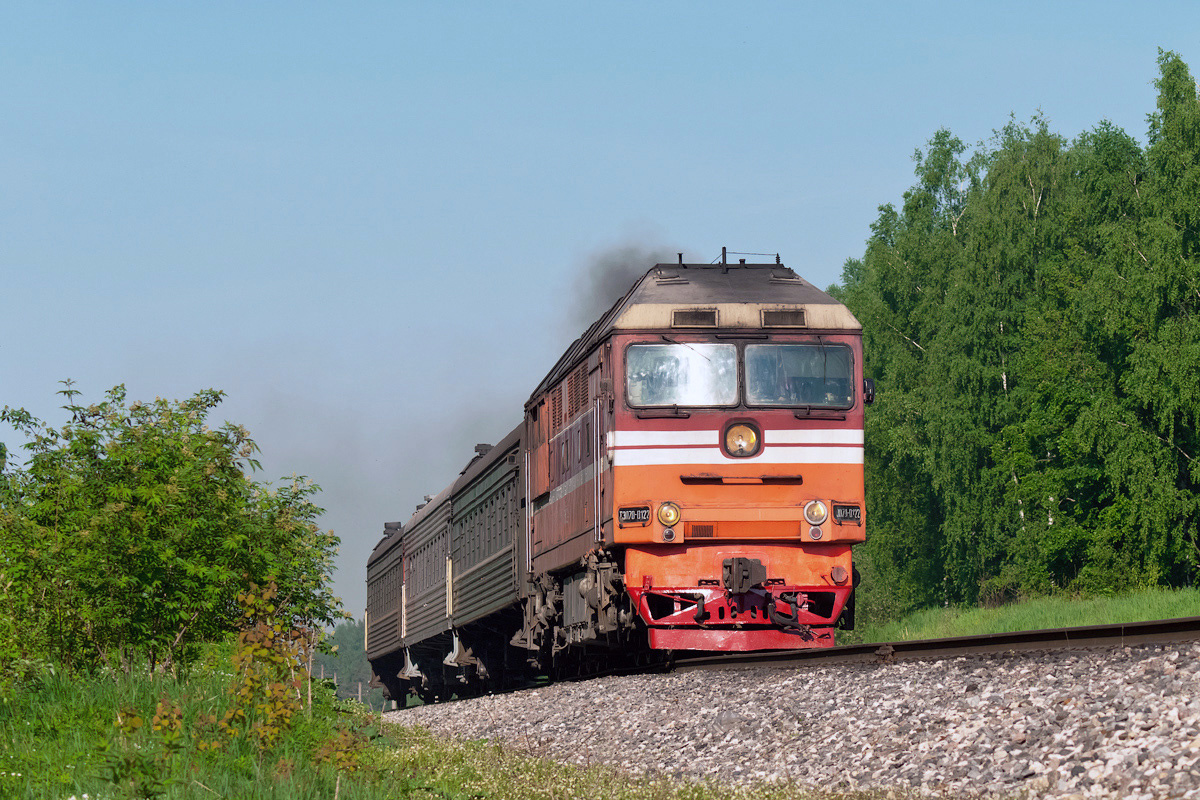 ТЭП70-0122 ТЭП70-0122 кострома сендега перегон поезд техника транспорт тапок тэп70 сев сжд тепловоз