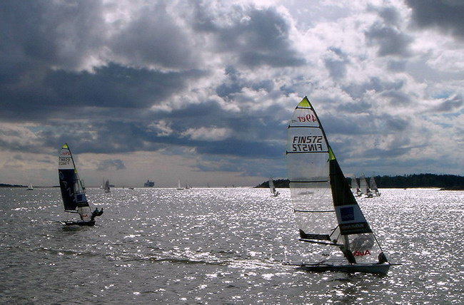 Регата пейзаж спорт море