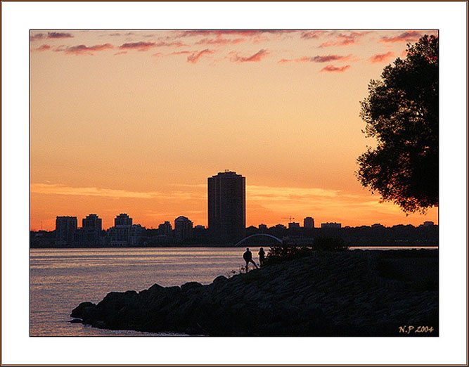 Just A Scenery toronto ontario place sunset scenery canada people silouette