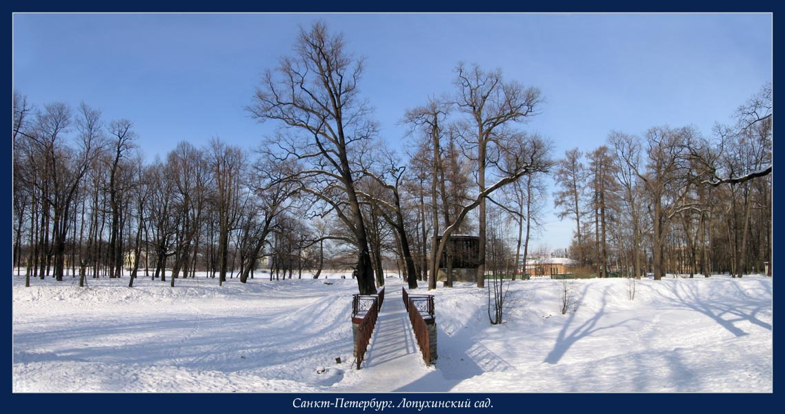 Санкт-Петербург. Лопухинский сад. Петербург, панорама, зима