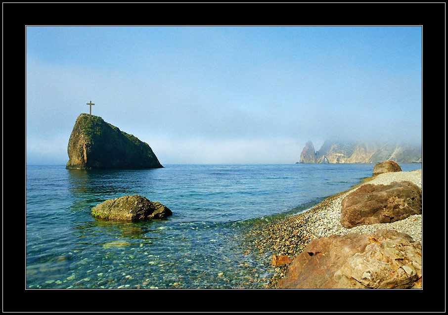 Время туманов Севастополь, Фиолент, Море, Пляж, Туман, Крестовая
