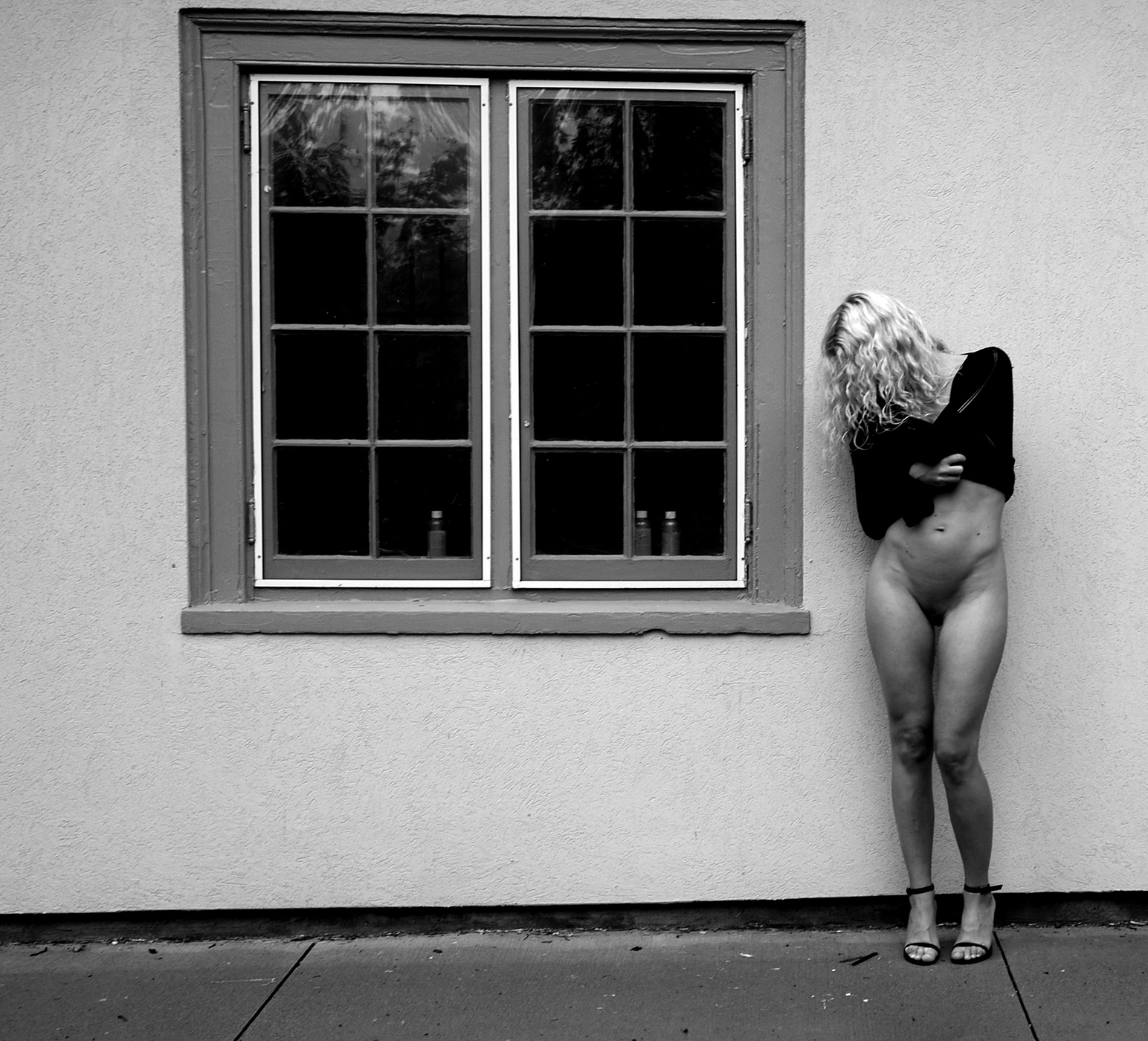 window nude naked sexy body model erotic