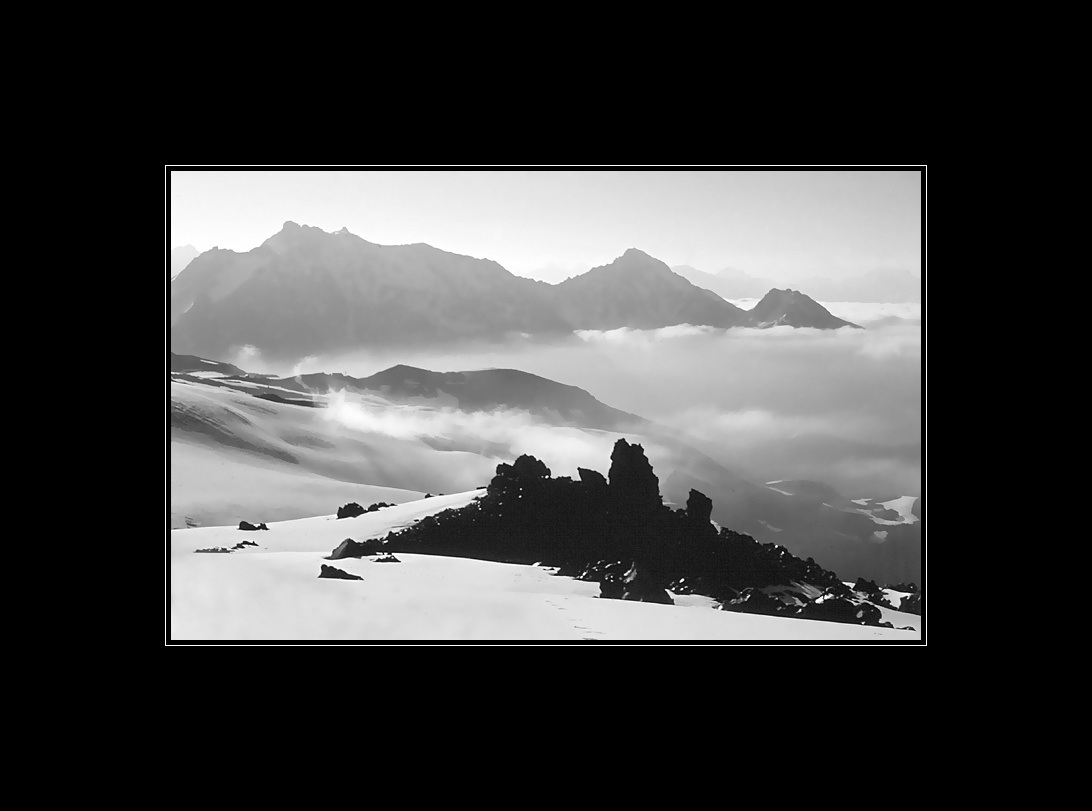 4100 Эльбрус, горы, снег