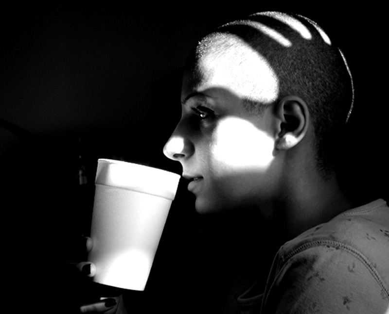 dark life with pints of light b&w