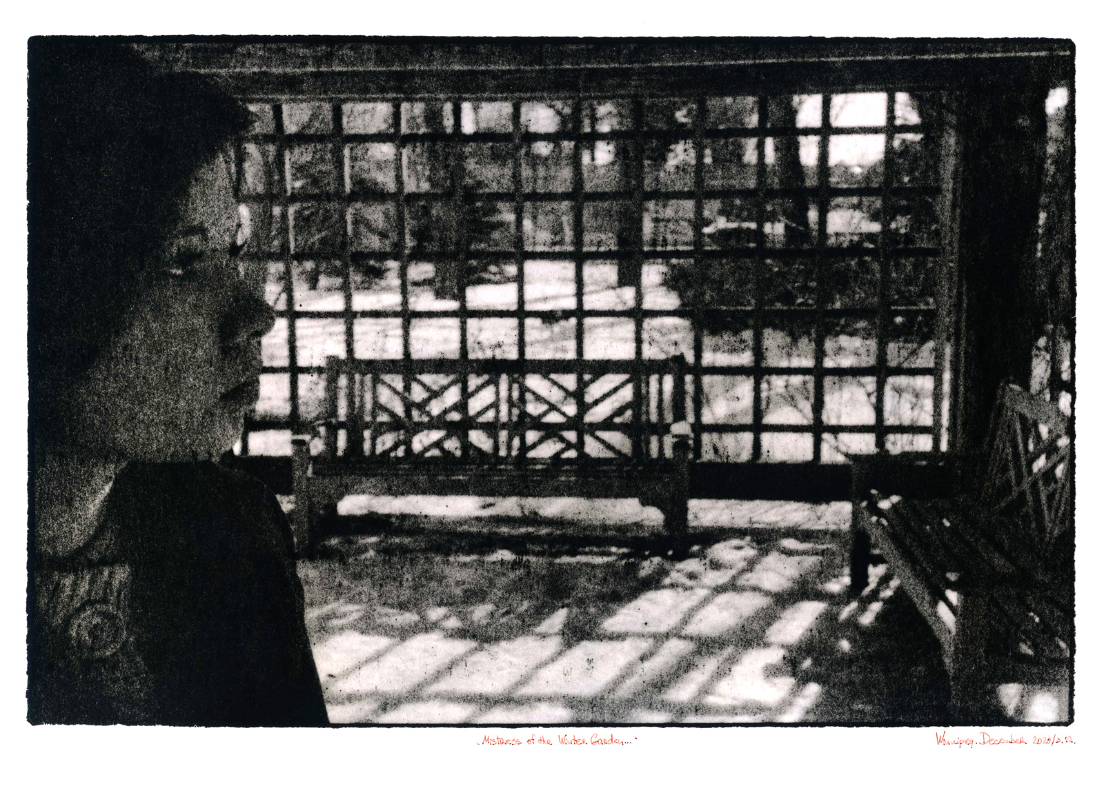 ***_ "Хозяйка Зимнего сада...". lith-print