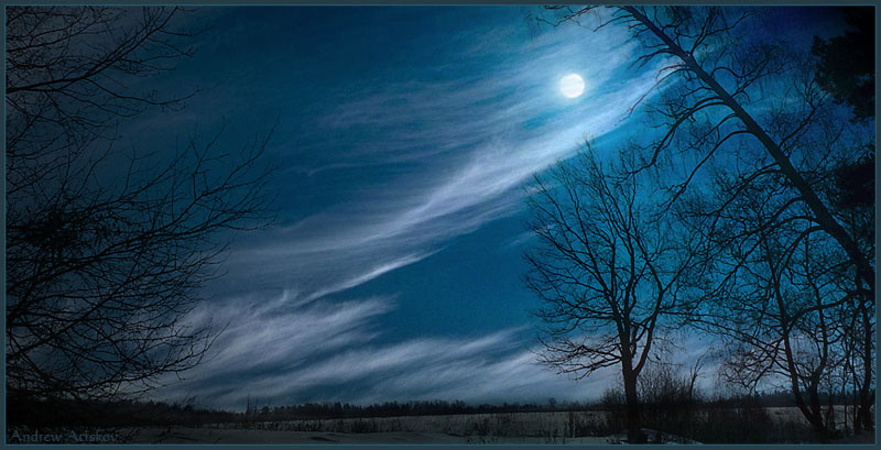 fullmoon луна ночь