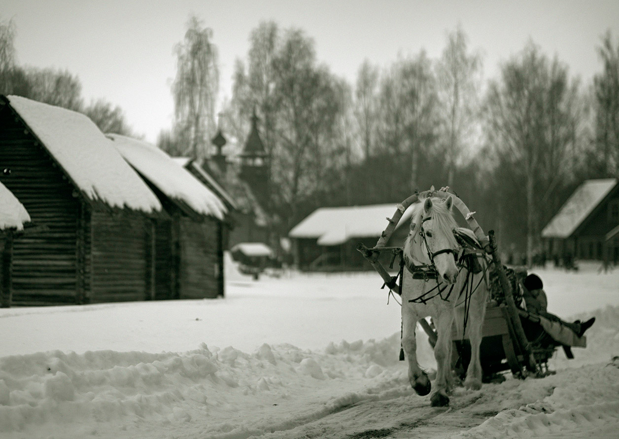 Проводы русской зимы. Russian Winter russia winter зима катание кострома лошадь сани слобода снег жанр