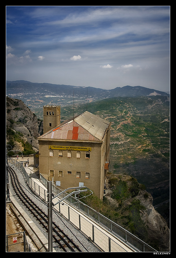 teleferic de montserrat испания, горы, монтсеррат