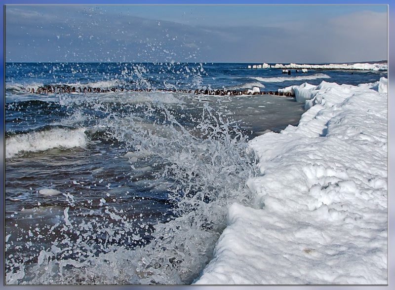 ледяные брызги зима, море, ледяные брызги