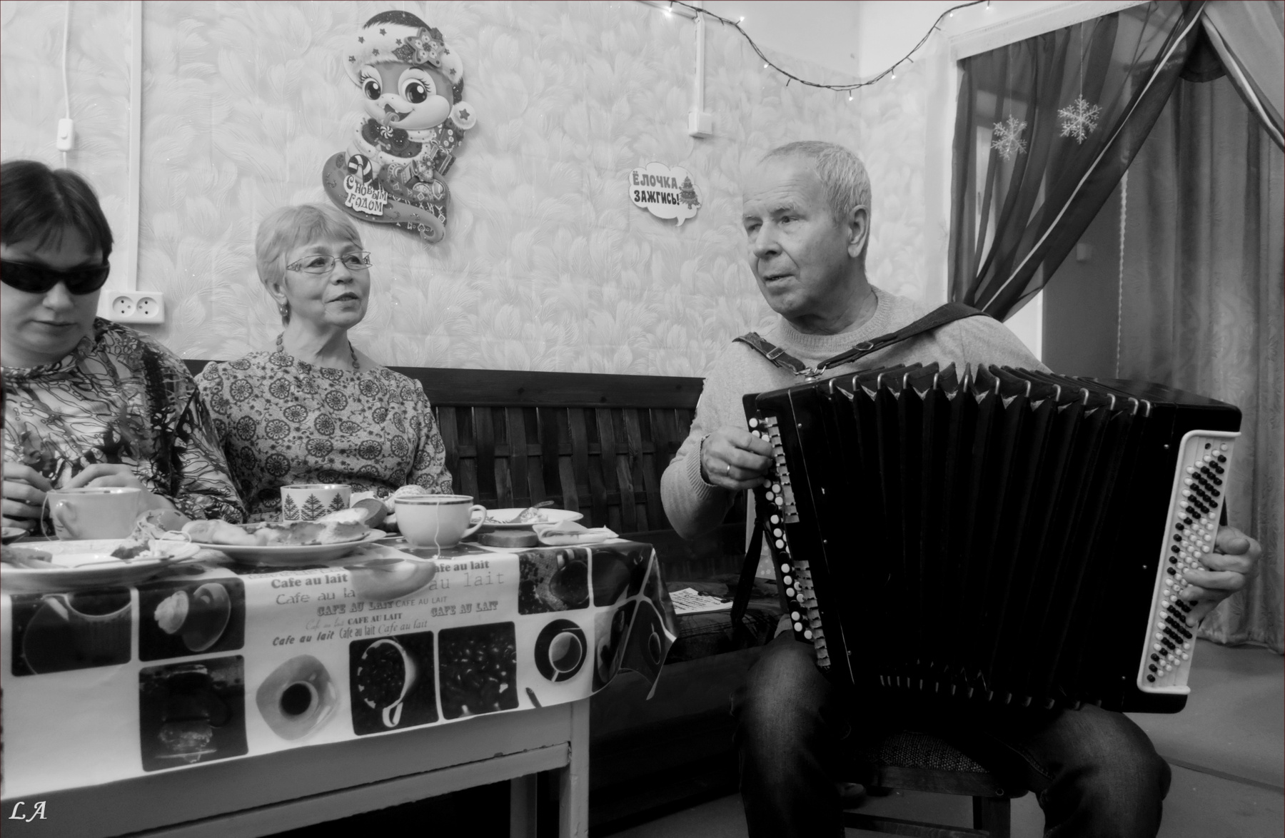 Старые песни о Главном Творческий Союз Снежный Лев Фототренер Александр Мамакин Путешествие Lihgra Advenyture фото Светланы Мамакиной Фотосайт Россия Север Заполярье Кольский полуостров Ревда Общество инвалидов по зрению новогоднее мероприятие баянист жанр инвалиды