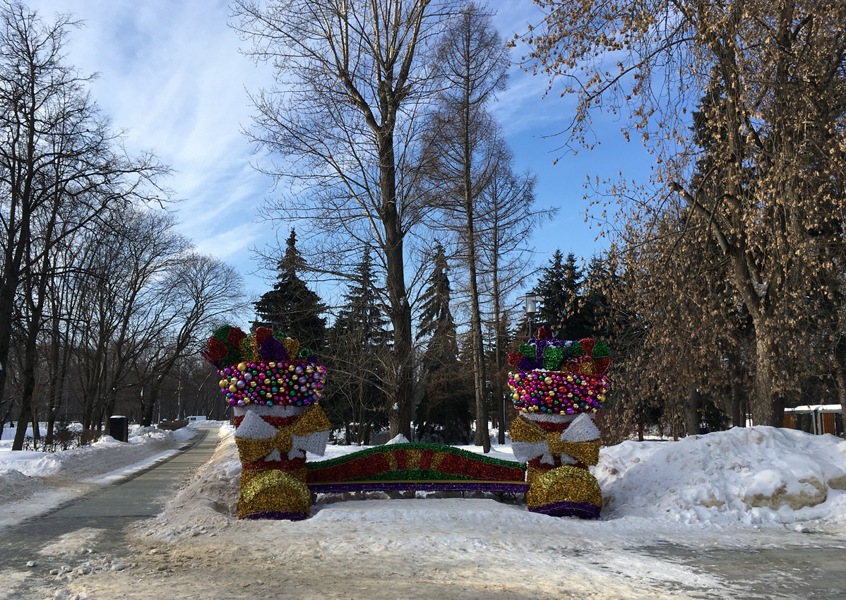 в зимнем парке зима парк Москва