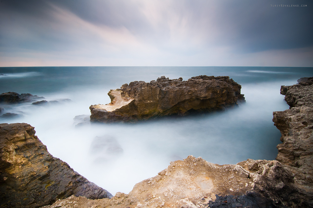 ***  Kovalenko Крым скала  море long exposure