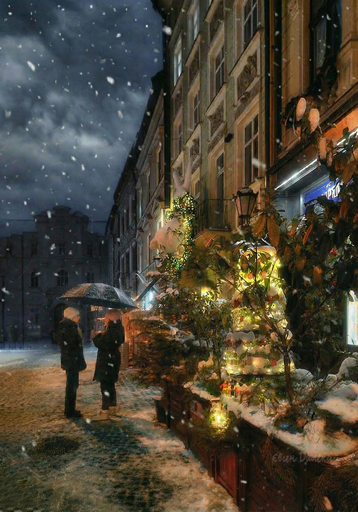 Вечерняя зарисовка город
