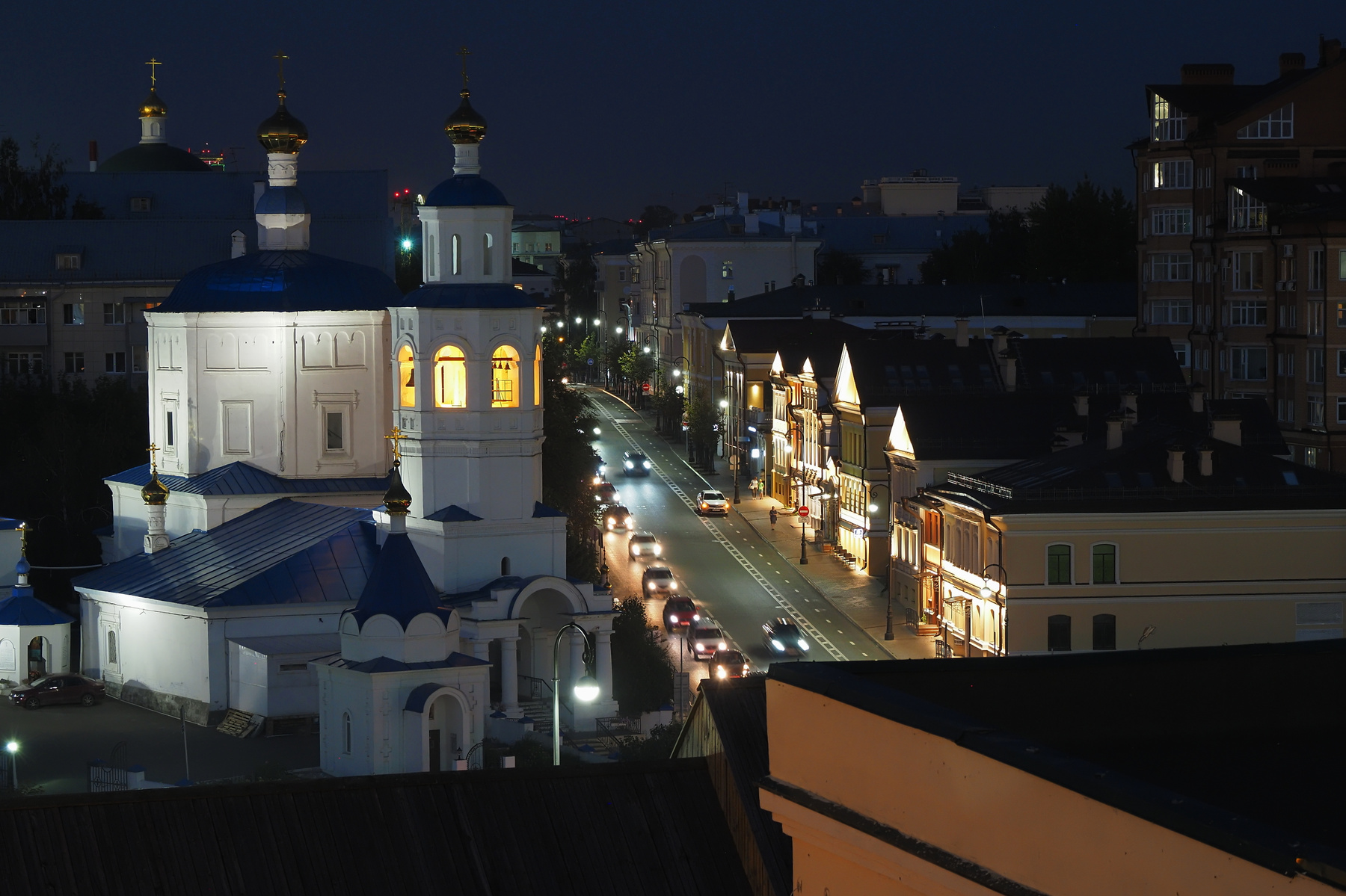 Вечерняя Казань со смотровой площадки кремля 