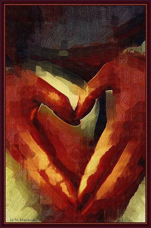 love Сердце Любовь Чувство Страсть Кисть Картина love