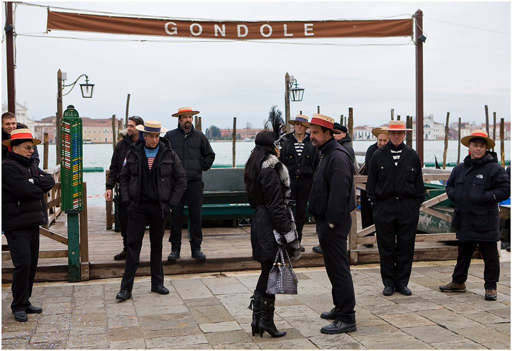 Пассажирка Венеция гондольеры Venice