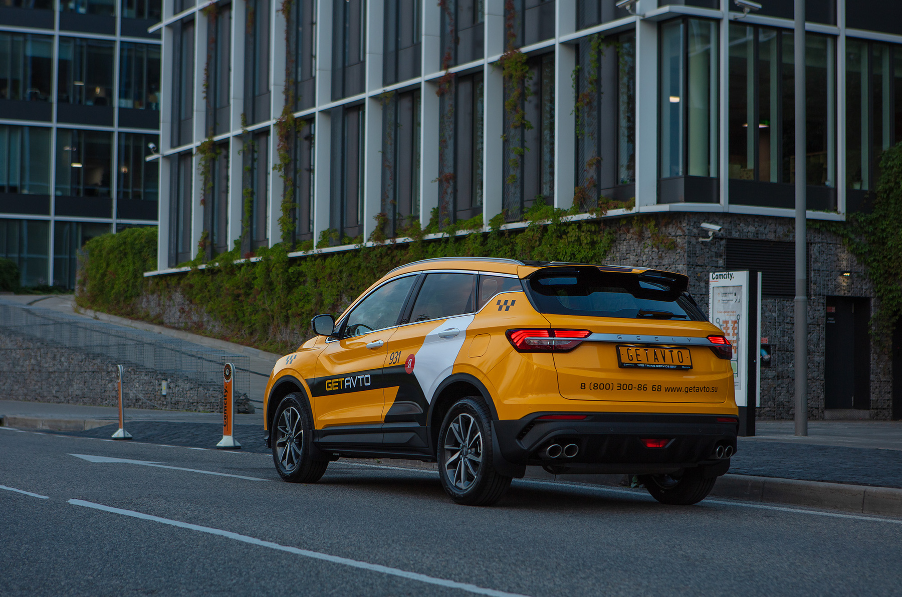 Geely Coolray GetAvto yellow taxi 2 GETAVTO Gelly coolray taxi такси гетавто