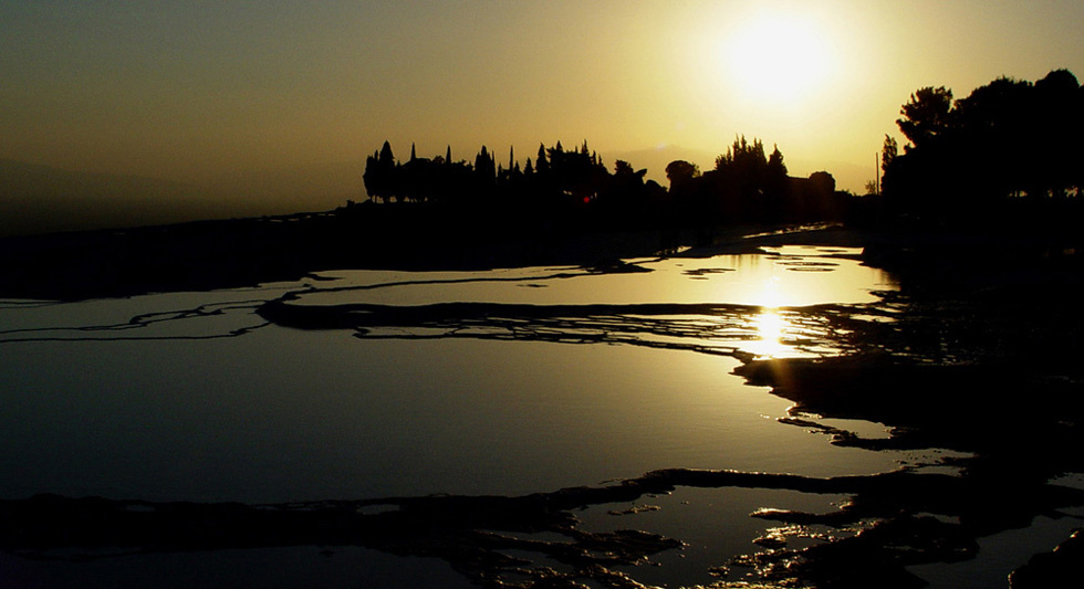 Pammukale sunset вода закат
