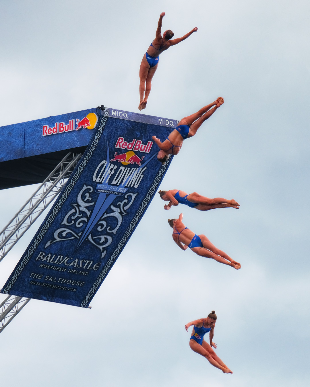 ...frozen dynamics... ireland outdoors scenic red bull cliff diving extreme sport jumping ballycastle ni frozen dynamics spectacular breathtaking awesome europe