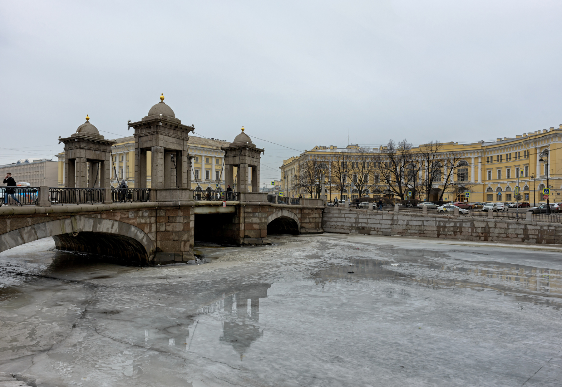 Мост Ломоносова СПб город весна