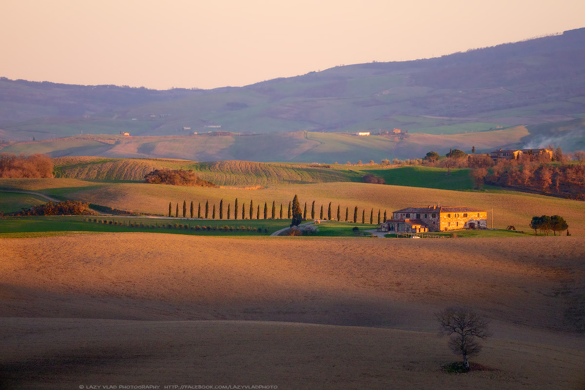 Цвета вечерней Тосканы landscape tuscany italy valdorcia nophotoshop тоскана закат