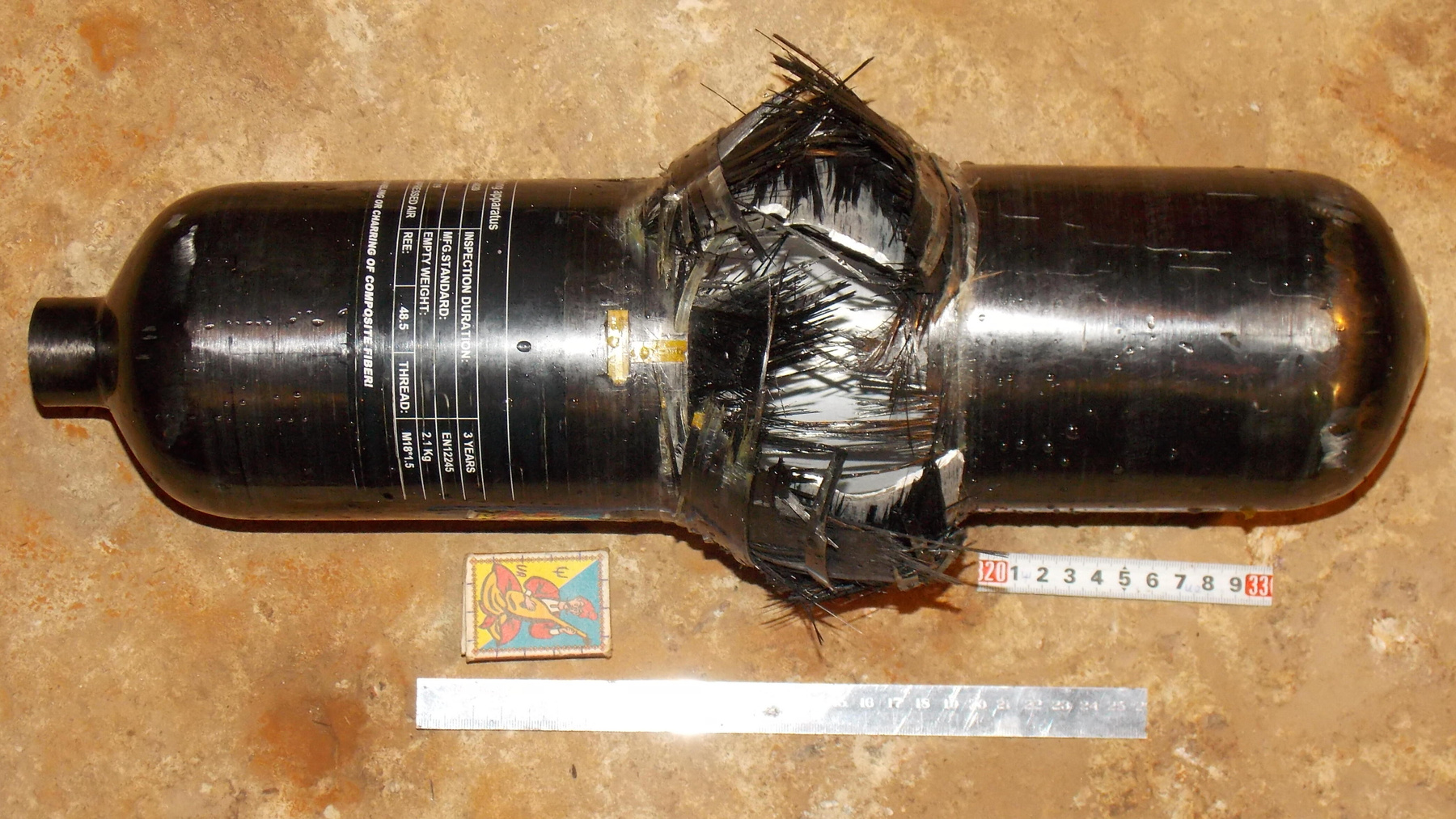 «CARBONIC», C1. баллон испытания cylinder Alsafe tests