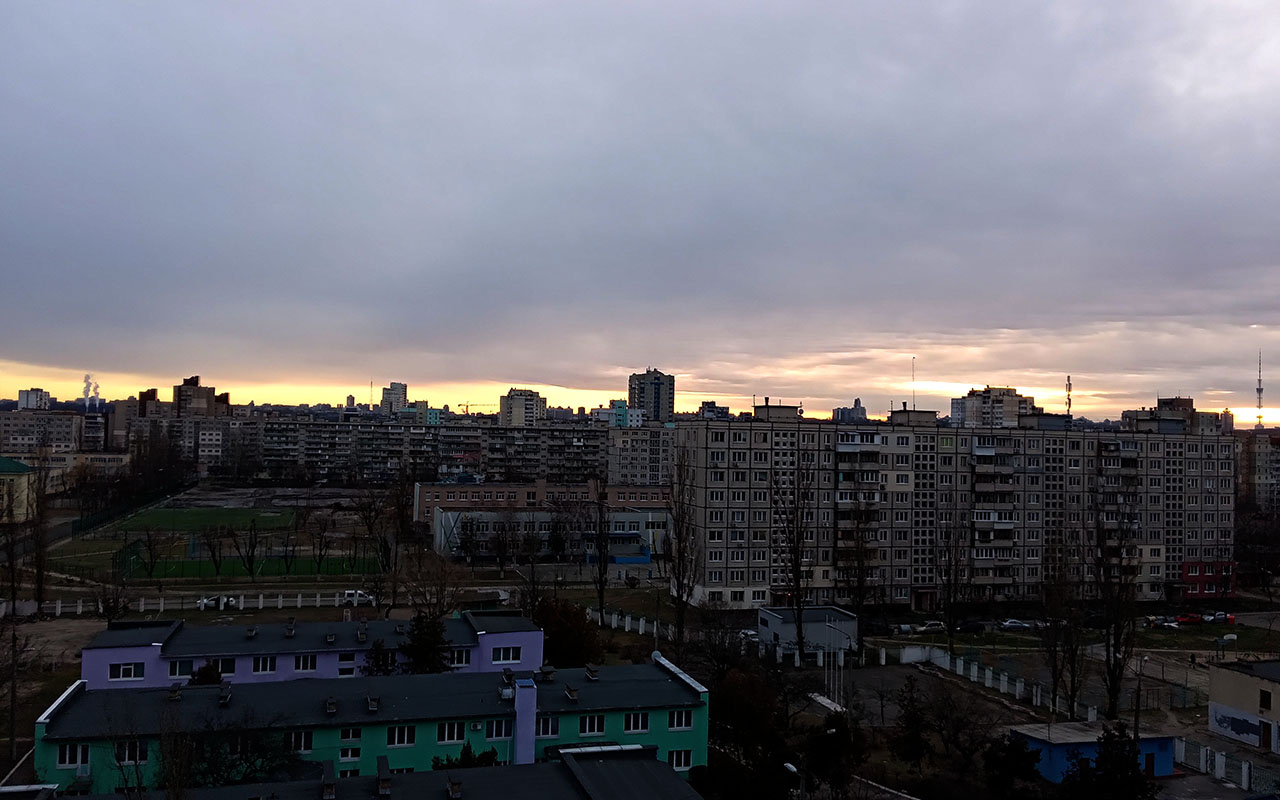 Вечерняя Оболонь. город вечер
